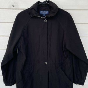 LONDON FOG BLACK ZIP FRONT JACKET SP-EUC